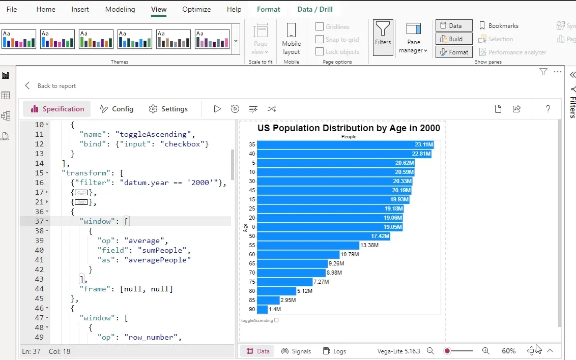 Interactive Aggregate Bar Chart Template with Cross-Filtering and Sorting