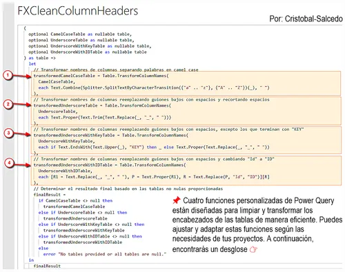 Tips de Power Query: Función Personalizada para Mejorar la Legibilidad de los Nombres de las Columnas
